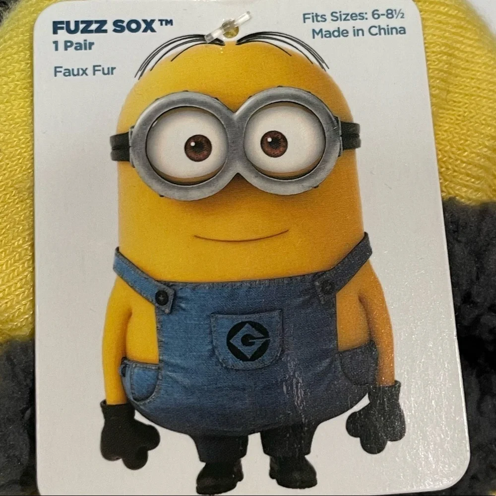 Licensed Slipper Socks Despicable Me Minions Toddler kids Sz 6-8.5